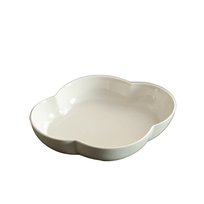 Grass Ash Pot Fruit Bearing Plate Pastry Plate Household Snacks Dried Fruit Dish Cover Bowl Base Plate Tray Ceramic Dried Bubble Plate