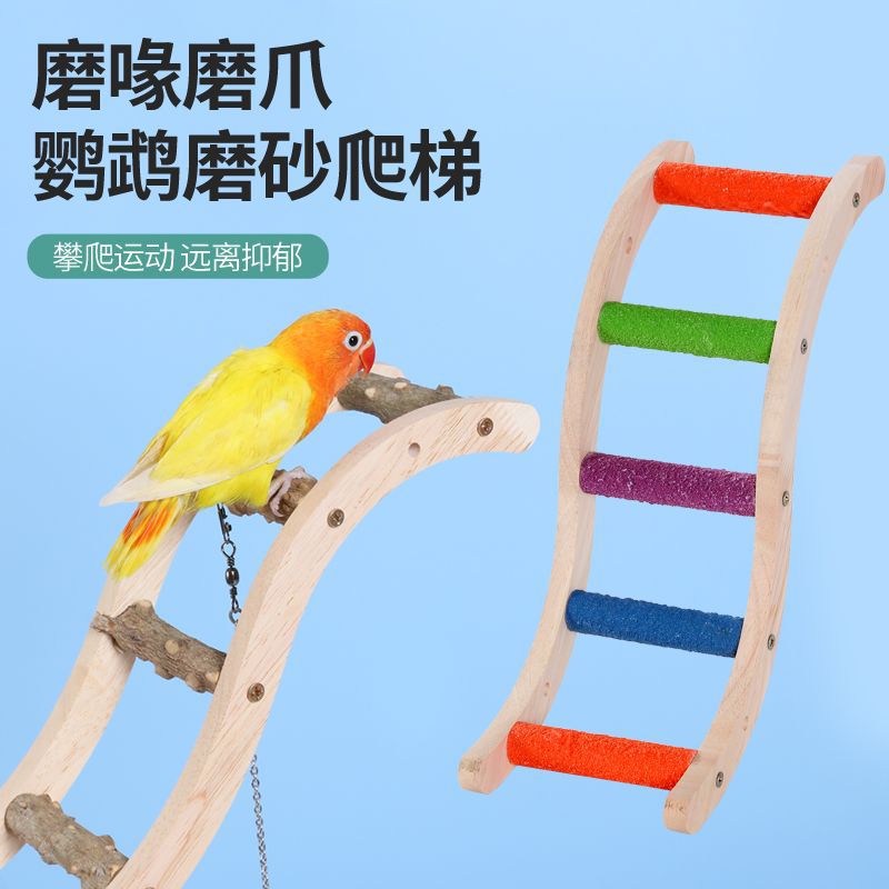 Игрушка для попугаев в виде тигровой шкуры, интерактивная лестница, веревка для лазания, аксессуары, деревянная лестница, когтеточка