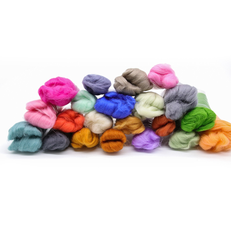 Poke poke le color wool source factory direct supply 70S wool felt material package 150 color DIY wool strip spot