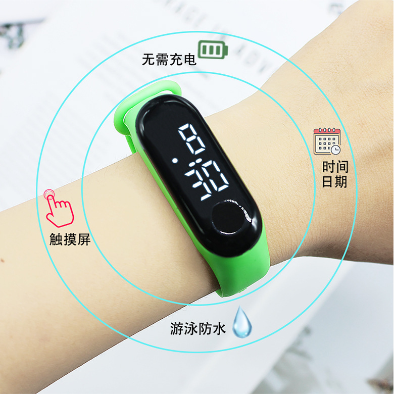 Manufacturer Wholesale Cross-Border New Mi 3 Bracelet Watch Outdoor Sports Led Touch Digital Watch Waterproof