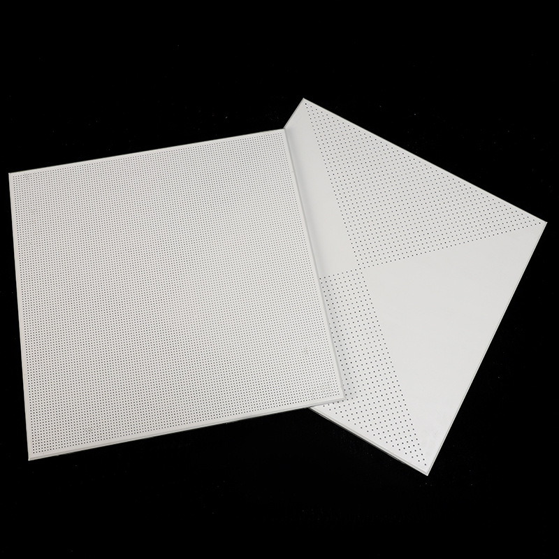 Aluminum gusset aluminum ceiling 600*600 engineering building materials integrated ceiling office full set ceiling punching square plate