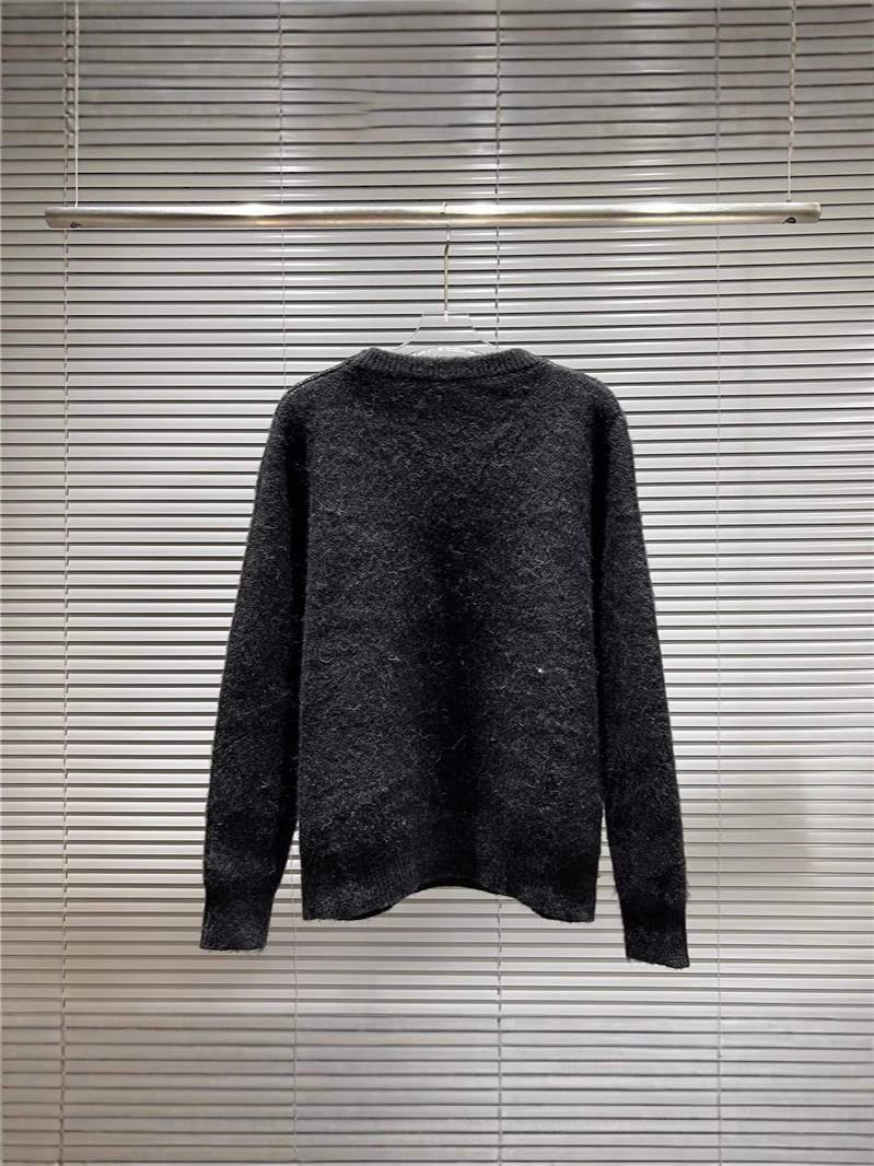 European Trendy Brand Ys Autumn and Winter New Mohair Crew Neck Sweater Unisex High Version Wool Cross-Border in Stock