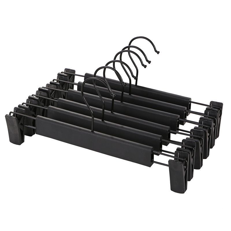 Seamless Trouser Clip Household Trouser Rack Plastic Frosted Trouser Clip Retractable Drying Jk Skirt Clip Clothing Store Hanger Wholesale