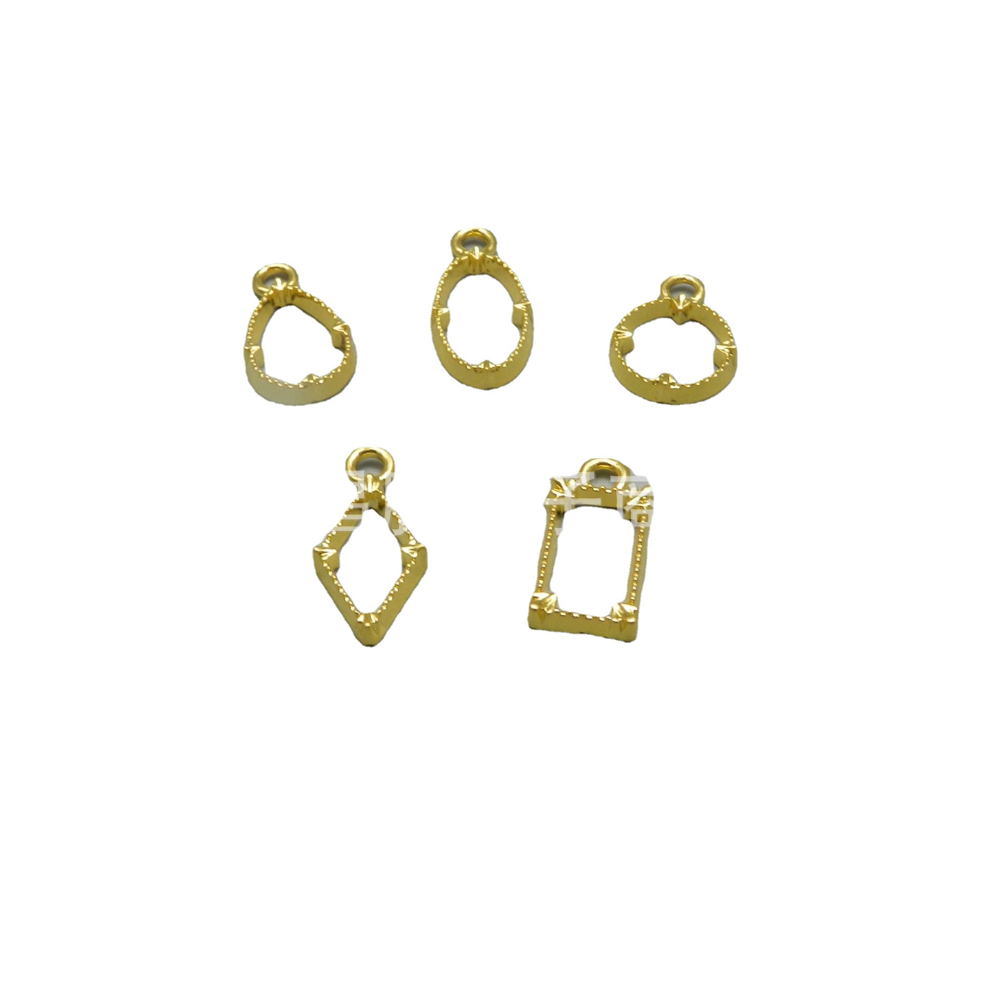 Color-preserving simple geometric uv epoxy frame resin glue metal hollow frame diy jewelry accessories handmade material