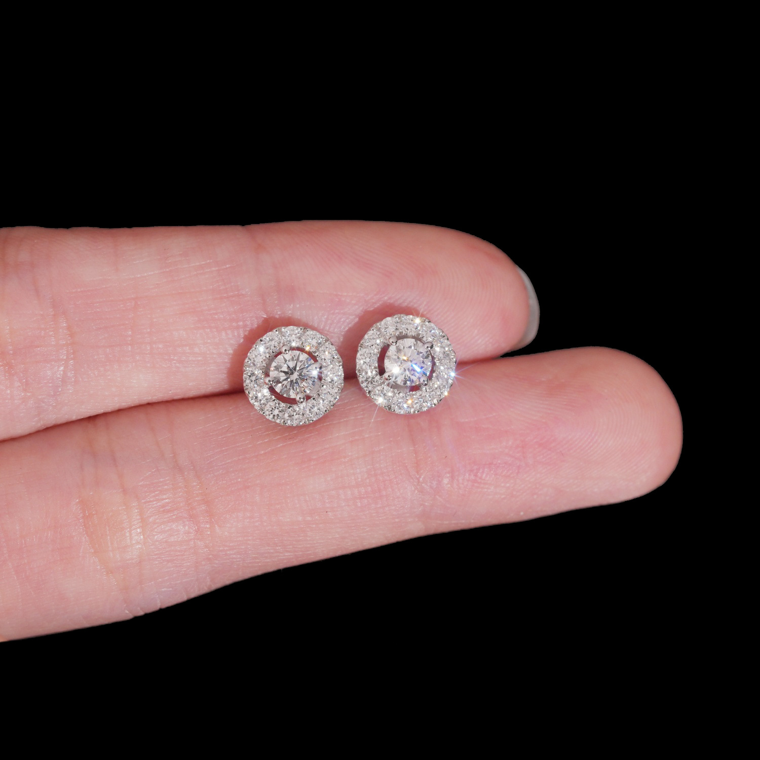 Cross-Border 8.5mm Round S925 Silver Inlaid Laboratory-Grown Diamond Hip-Hop European and American Fashion Style 1752 Design