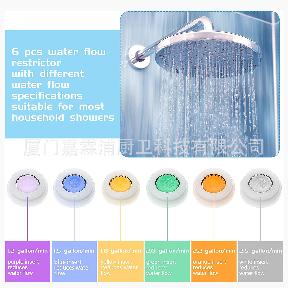 Shower Head Accessories Water-Saving Piece Handheld Shower Flow Control Piece Bathroom Accessories Shower Water-Saving Piece Water-Saving Valve
