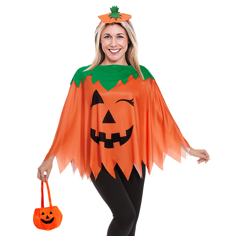 New Halloween Cape Cosplay Cosplay Stage Party Show Holiday Costume Pumpkin Cape