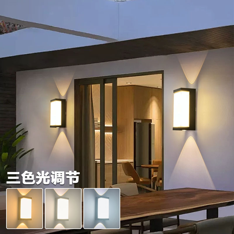 Outdoor Waterproof Double Spotlight Simple Homestay Garden Lamp Modern Villa Hotel Entry Door Lamp Outdoor Wall Lamp