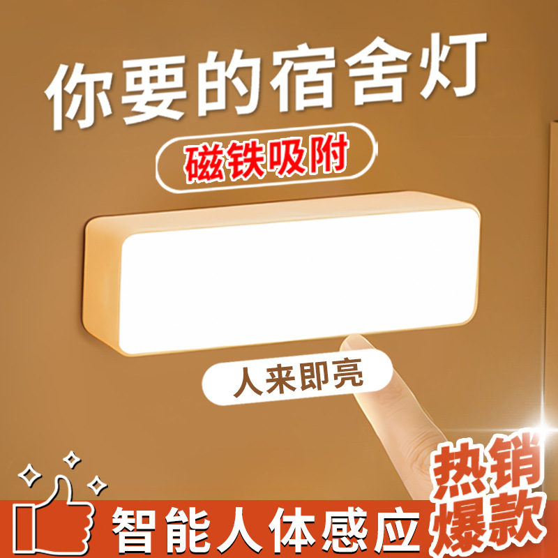 Intelligent Human Body Sensor Lamp Stair Automatic Sound and Light Control Wardrobe Cabinet Night Wireless Charging Led Night Light