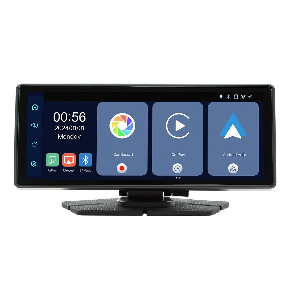 Cross-Border 8.1inch Portable Wireless Carplay Driving Recorder Front and Rear Dual Recording Car Navigation All-In-One Machine