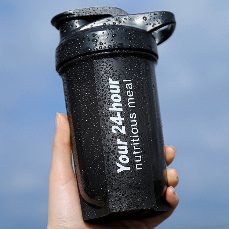 Shake Cup White Powder Cup Milkshake Scale Protein Ball Stirring Fitness Sports Water Cup Fitness Women's Generation Portable Meal Transport