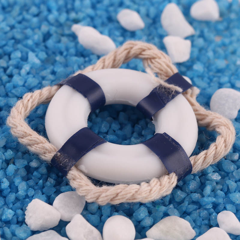 Miniature Food Play Life Buoy Mediterranean Style Mini Model 1:12 Ob11 Doll House dollhouse Ornaments