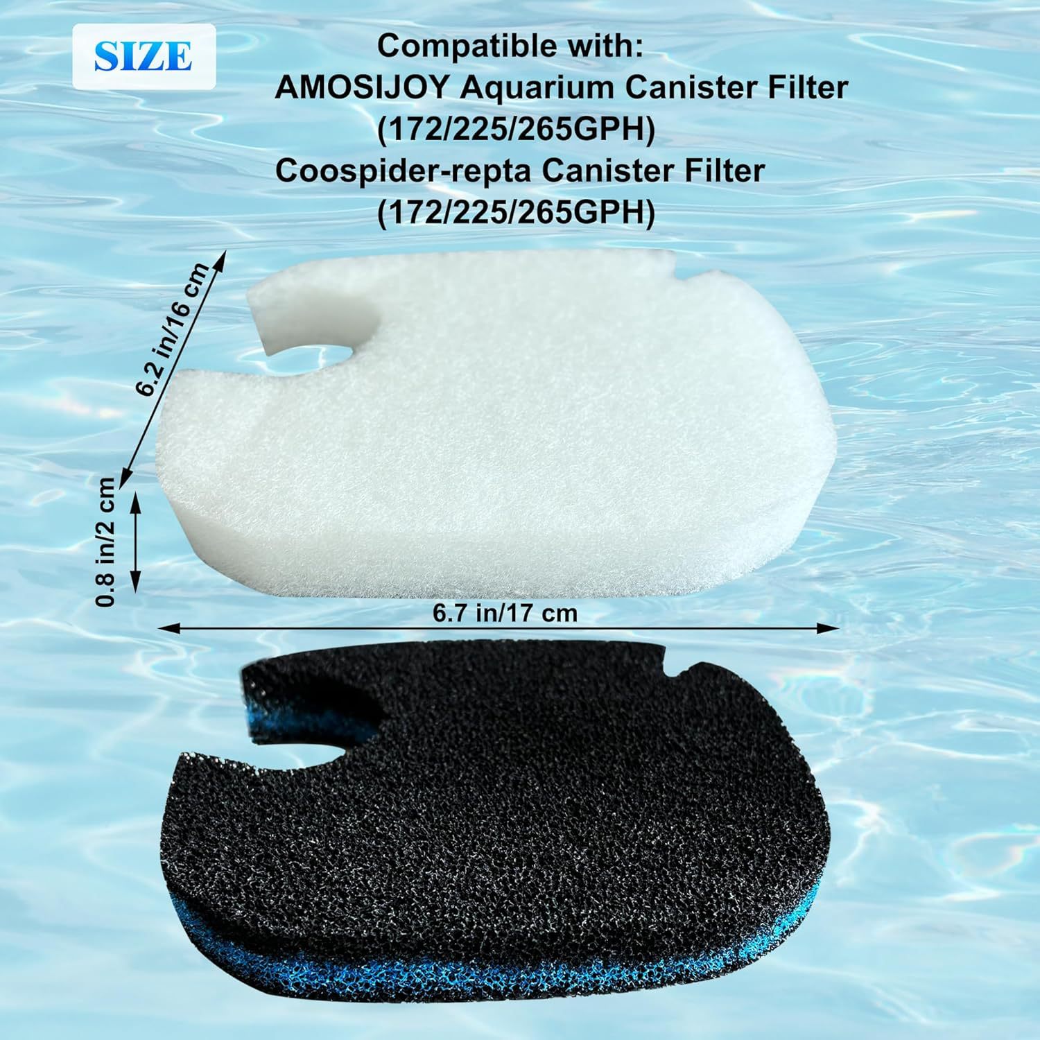 Cross-Border Spot Amosijoy Aquarium Tank Filter Coospider-Repta Three-In-One Coarse Filter Element