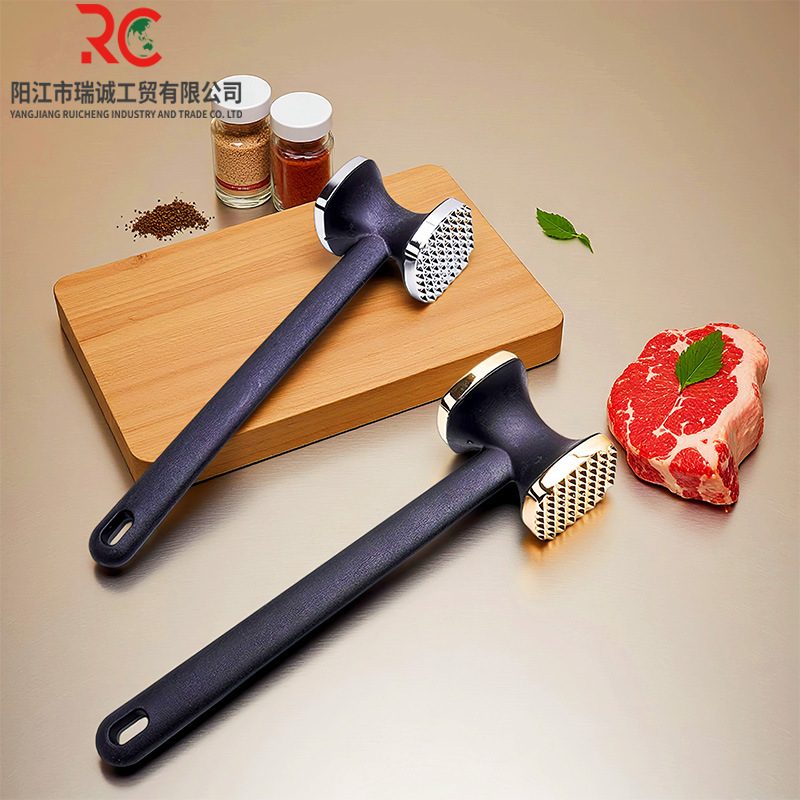 Мясной молоток из цинкового сплава, двойная сторона, кухонный инструмент