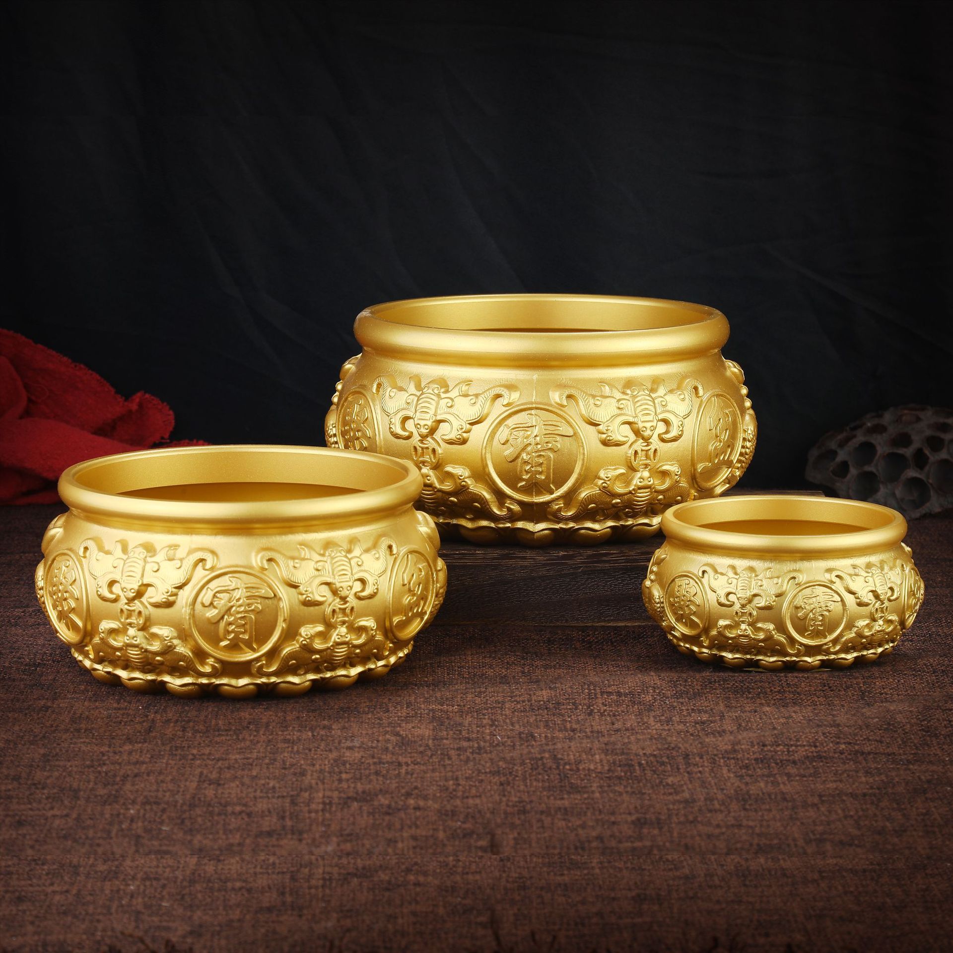 Бронзовые резные изделия домашние украшения латунные украшения рыбы рог изобилия Бафу рог изобилия