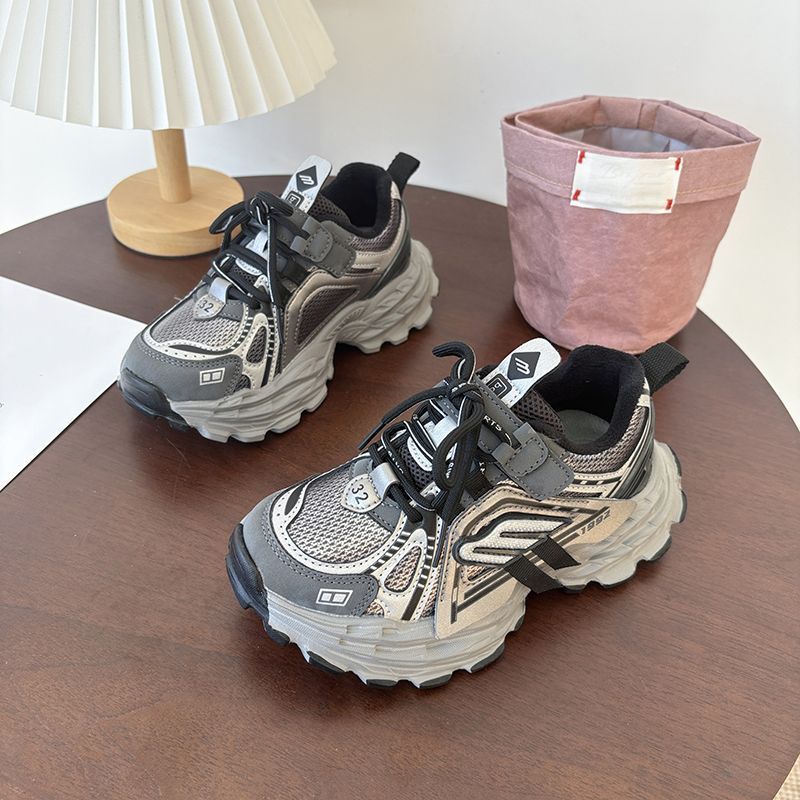 Difei Children's Shoes Autumn and Winter New Style Fleece-Lined Warm Street Dad Shoes Sports Cotton Shoes Children's Casual Running Shoes