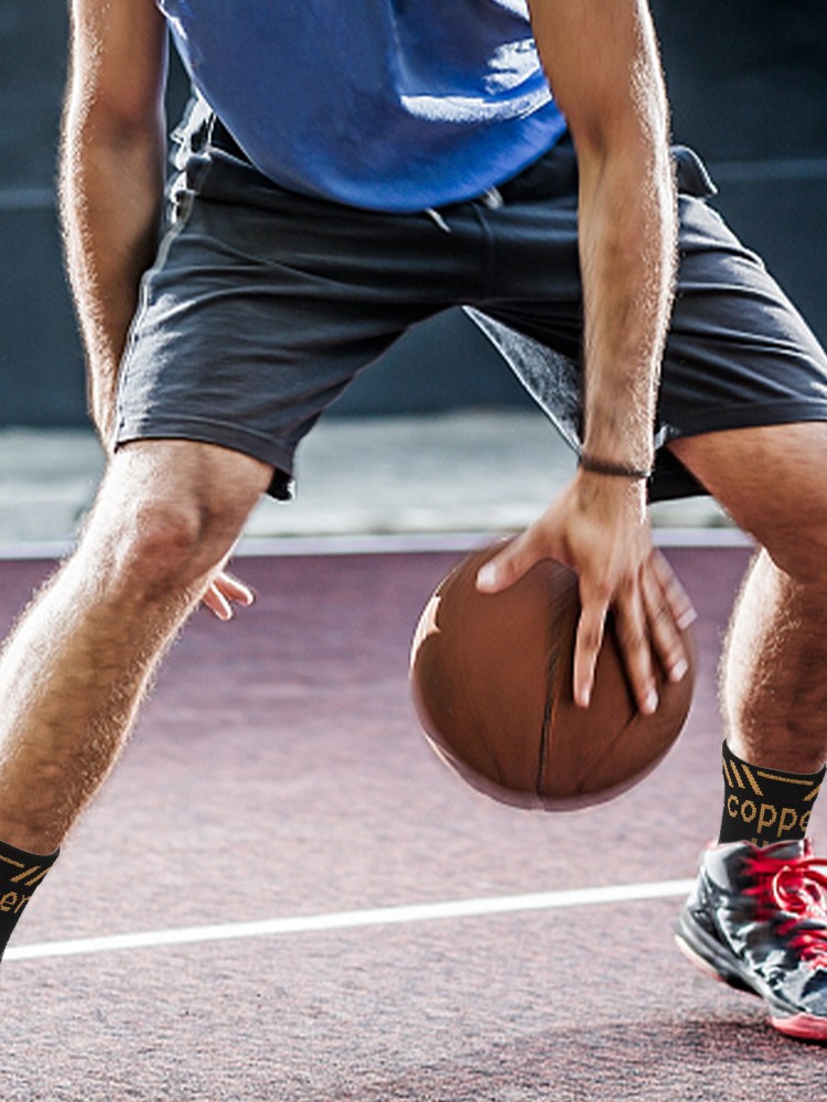 Copper Ion Ankle Support Basketball Running Mountaineering Sports Elastic Knitted Breathable Copper Fiber Ankle Support Ankle Support