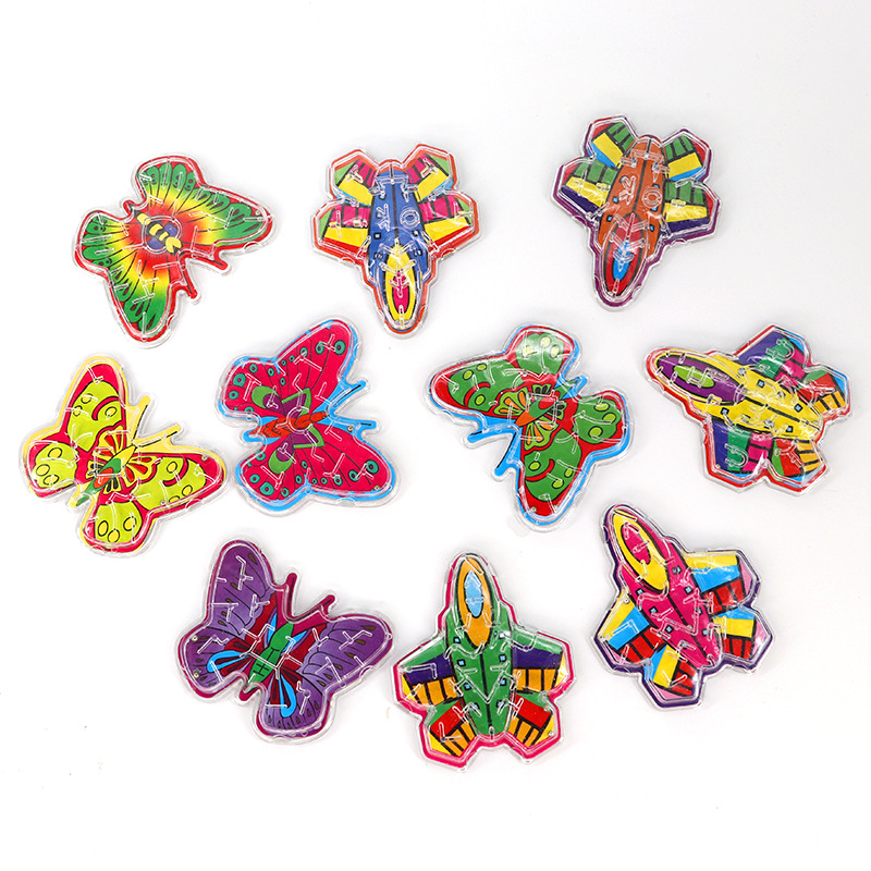 Small fish plane butterfly maze children's steel ball educational toys ball track prize stall supply