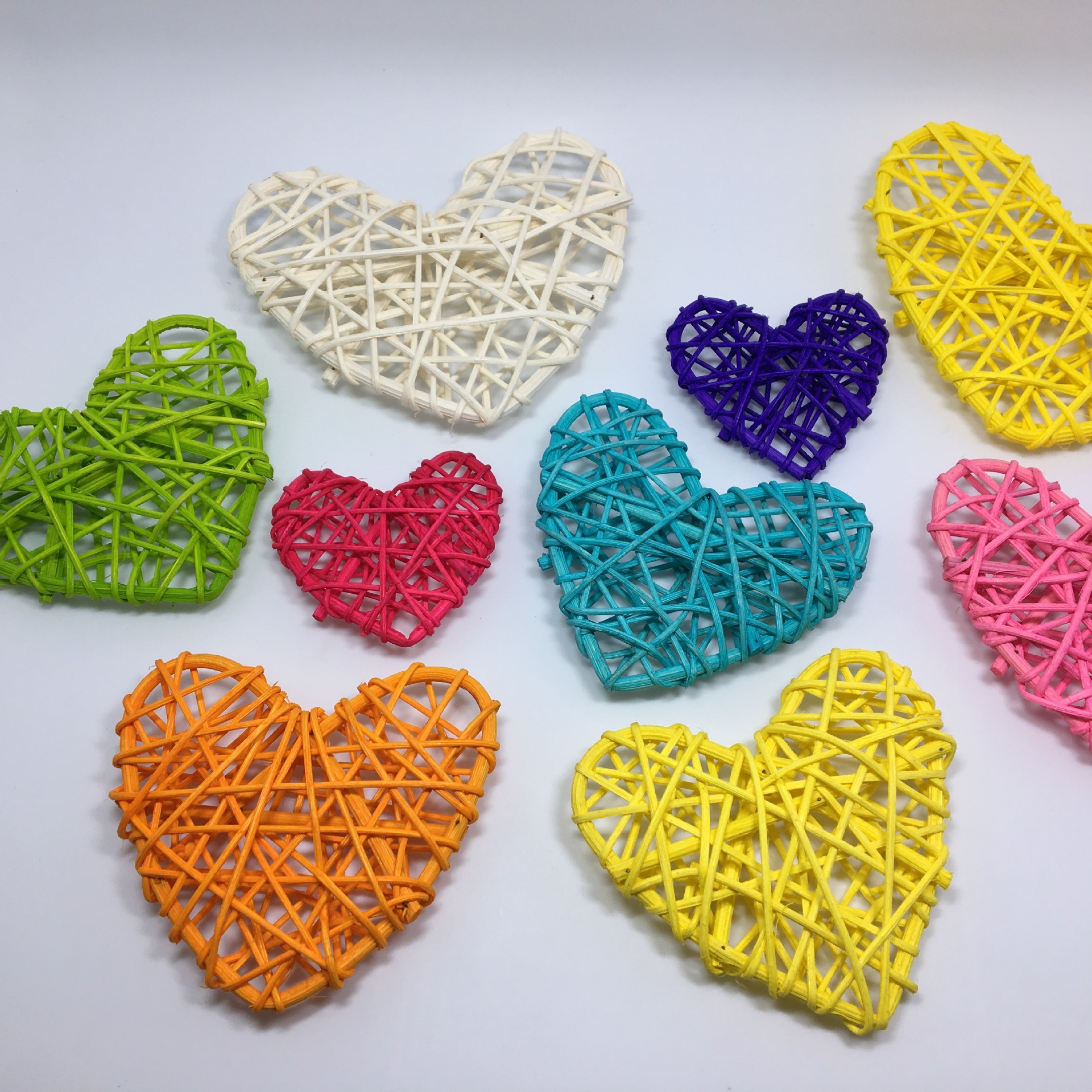 5cm Rattan Heart Kindergarten Environment Decoration Rattan Pendant Heart Pendant