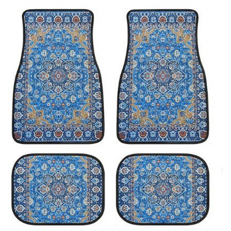 TEMU Retro Bohemian Style Car Mat Four-Piece Dirt-Resistant Wear-Resistant Floor Mat Amazon Floor Mat Wholesale
