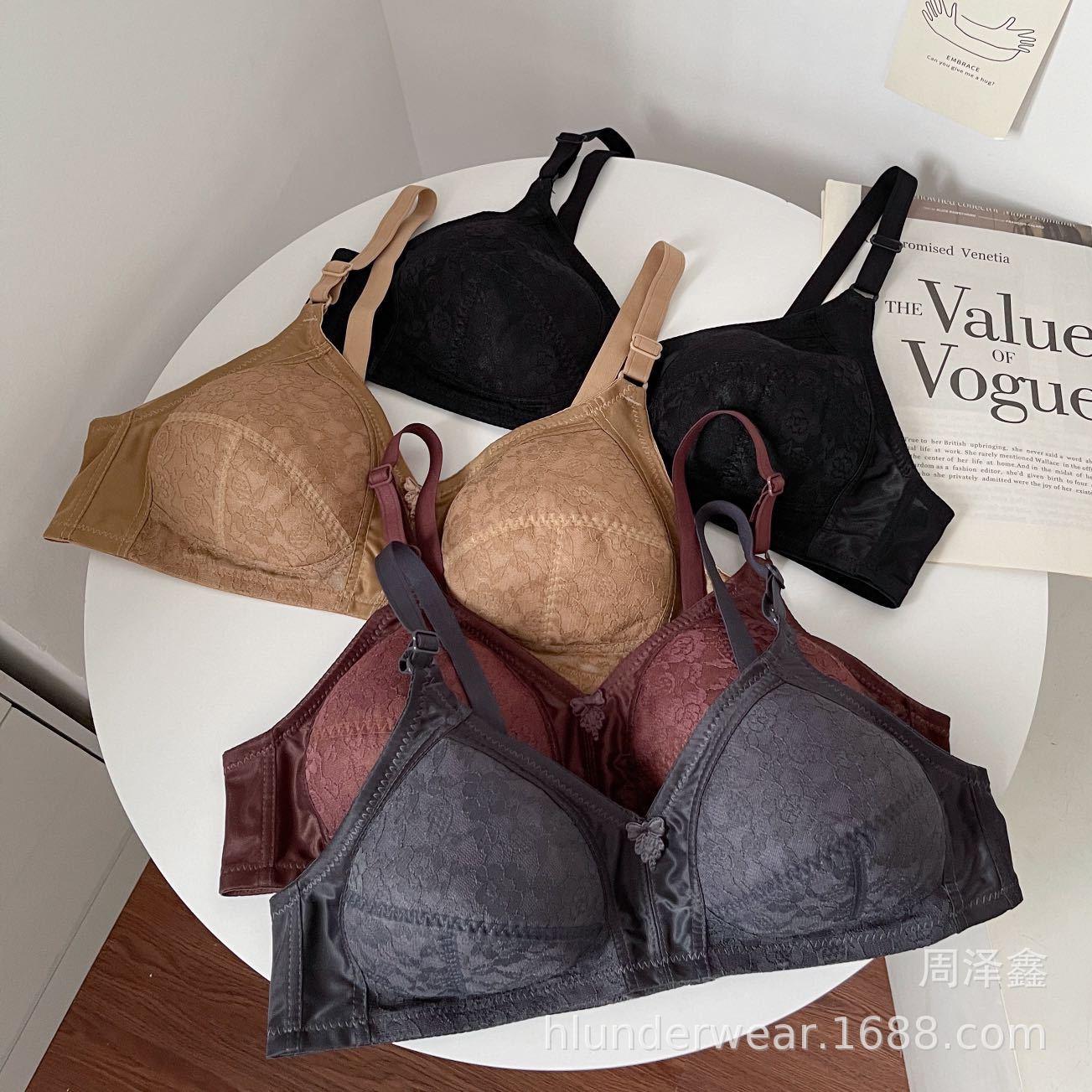 Фабричный прямой новый бюстгальтер без стальных колец, кружевной дизайн, для матерей с большой чашкой, оптовая продажа