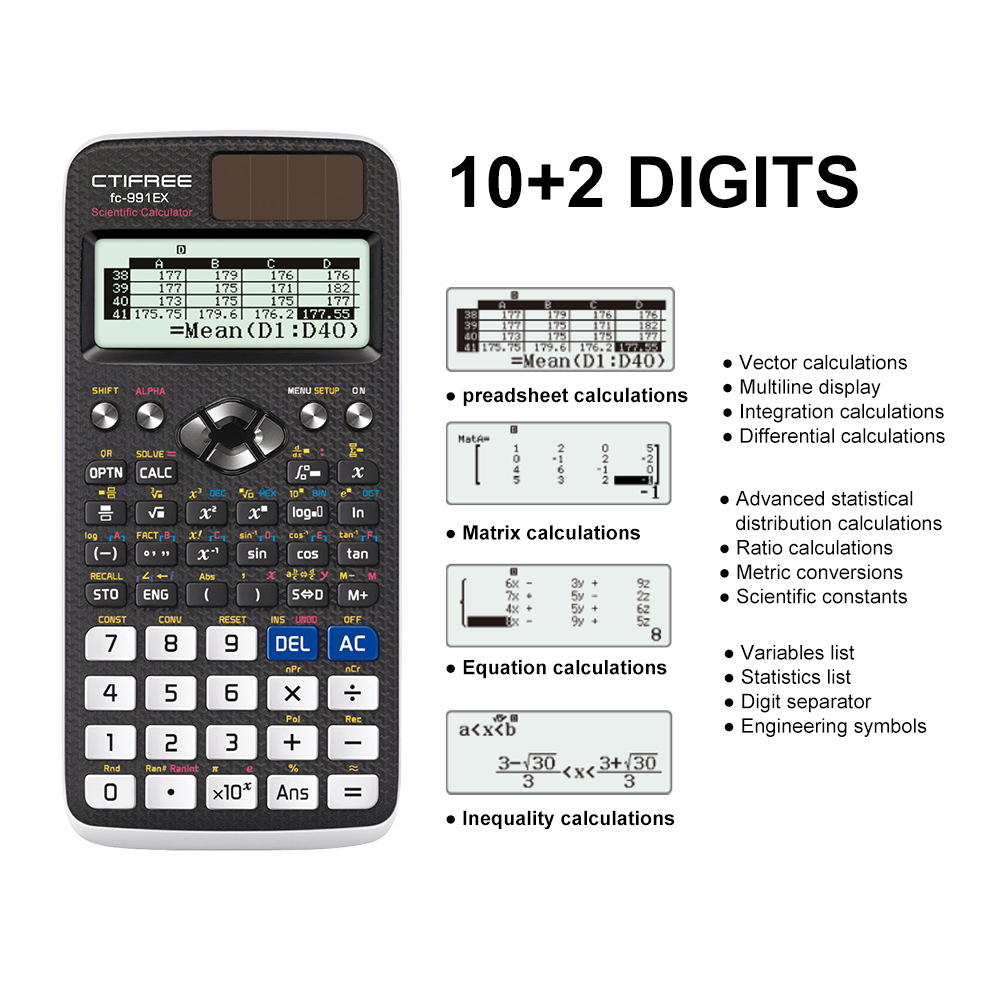 Cross-border FX991EX scientific calculator function calculator 552 function matrix complex solution equation neutral packaging.