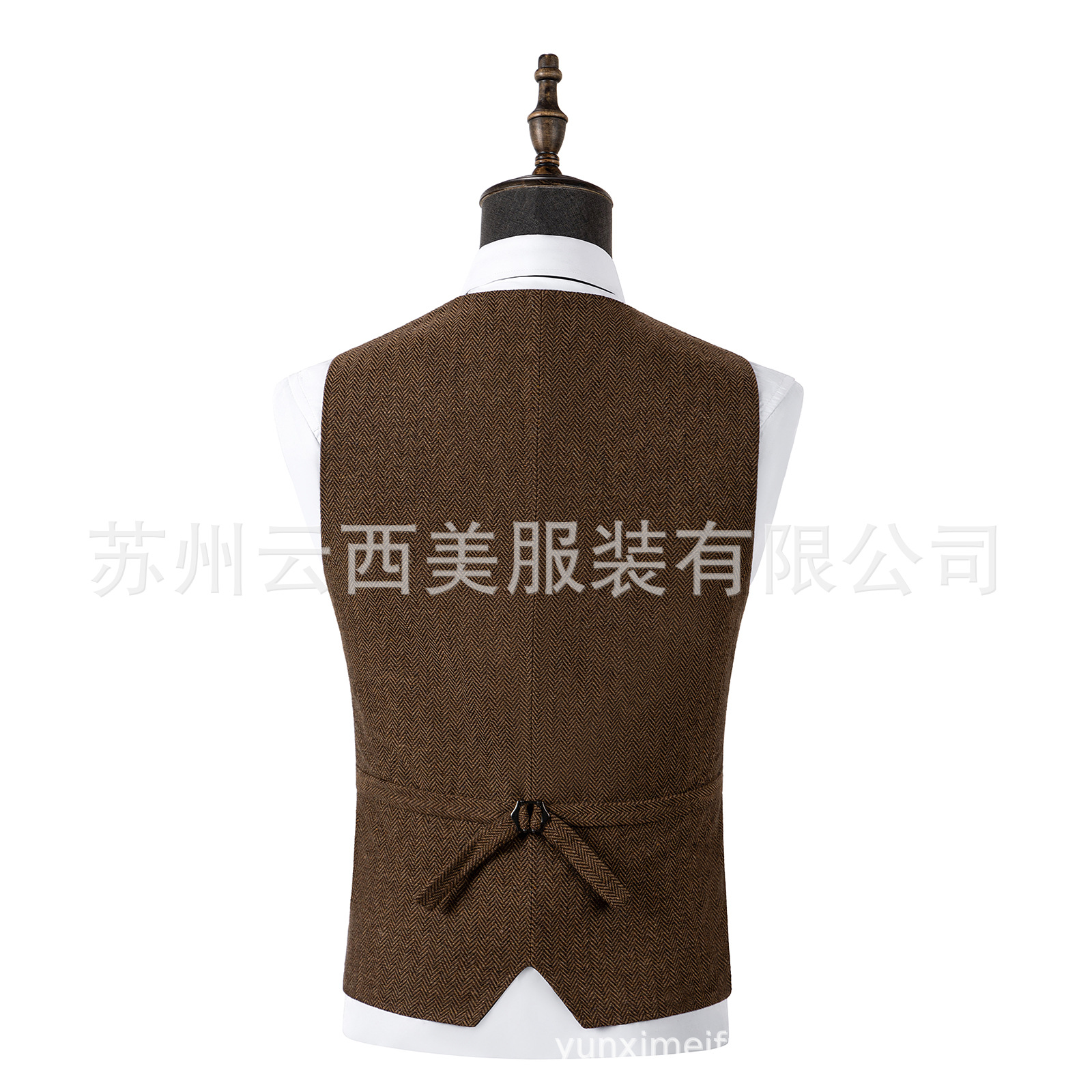 Cross-Border Preferred Men's Vests Herringbone Wedding Dress Vests Light Business Casual British Style Vests in Stock