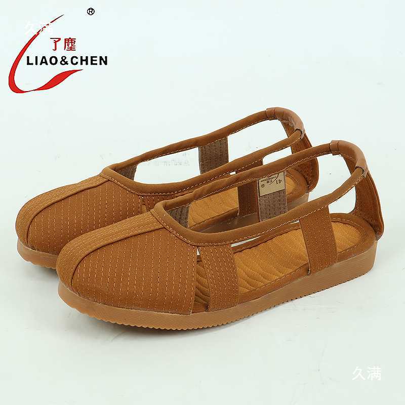 Monk Shoes, Single Shoes, Arhat Shoes, Men's and Women's Bhikshuni Summer Breathable Soft Sole Anti-Slip and Anti-Odor Yingge Shoes