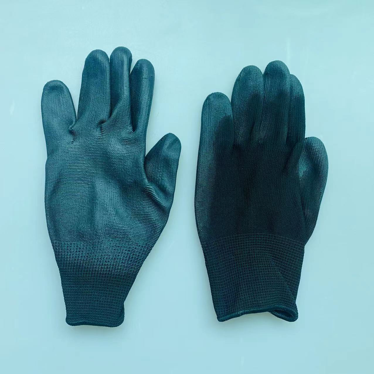 Производитель предлагает черные перчатки с покрытием без пыли PU покрытые ладонями PU нейлоновые покрытые ладонями 789 антистатические