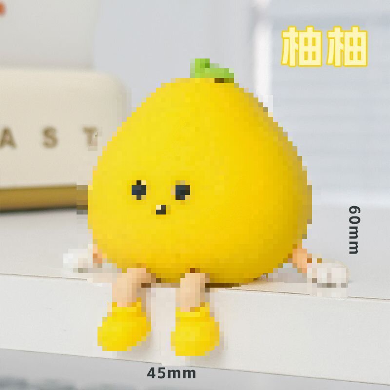 2025 Grapefruit Little Man New Cute Car Center Console Ornament Creative Car Interior Healing Fun Decoration