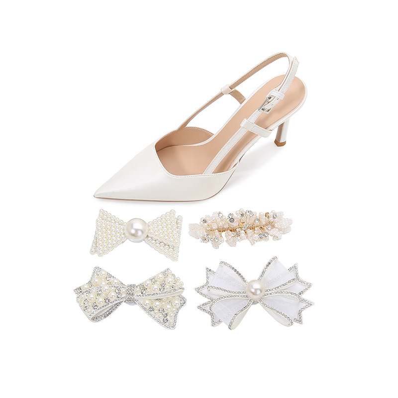 2023 new shoe clip accessories simple fairy wind pearl butterfly flowers can be equipped with our AK series a generation of hair