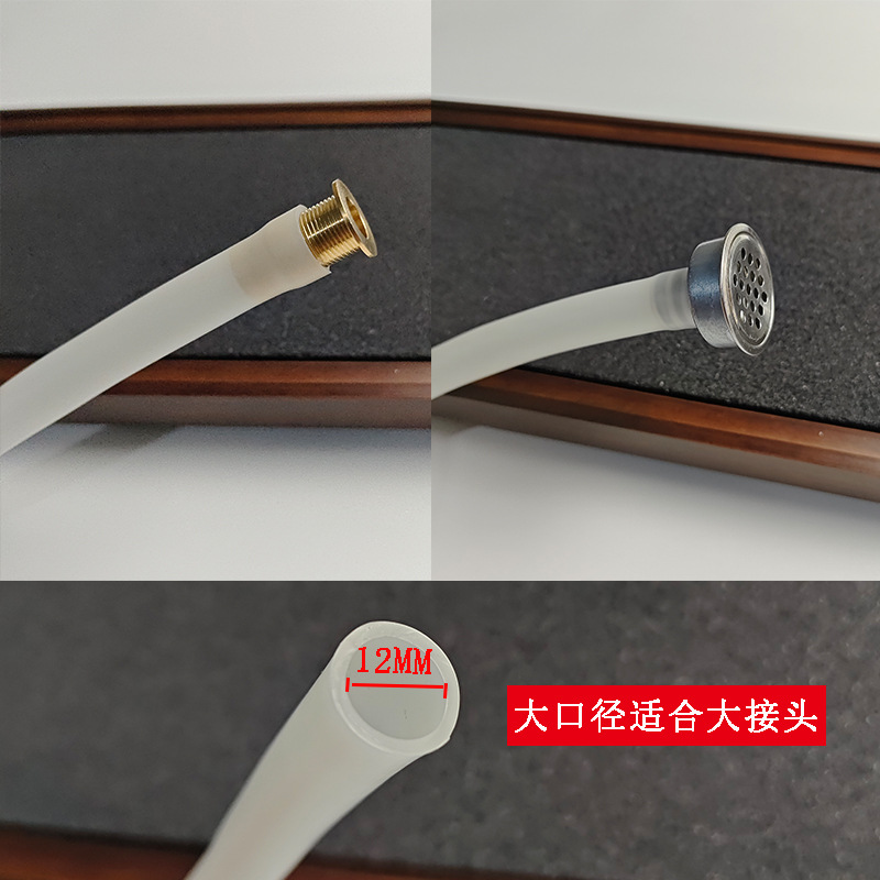 Tea Tray Drainage Pipe with Absorbent Ball Inner Diameter 12mm Water Pipe 12mm Large Sewer Pipe 12cm Tea Table Waste Water Pipe