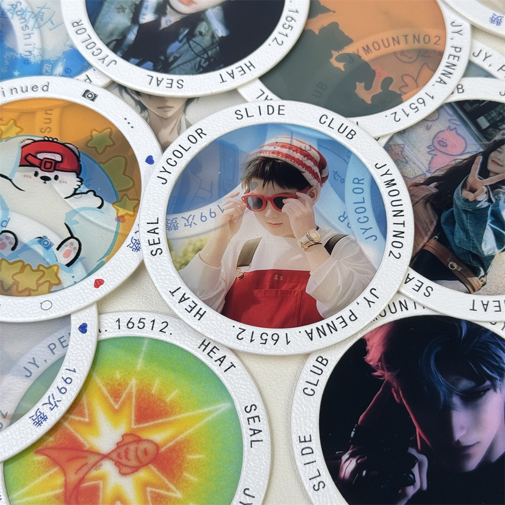 DIY закладка с обратной пленкой, круглая, слайд через карточный переферийный отражатель, светящаяся ретро-обратная пленка