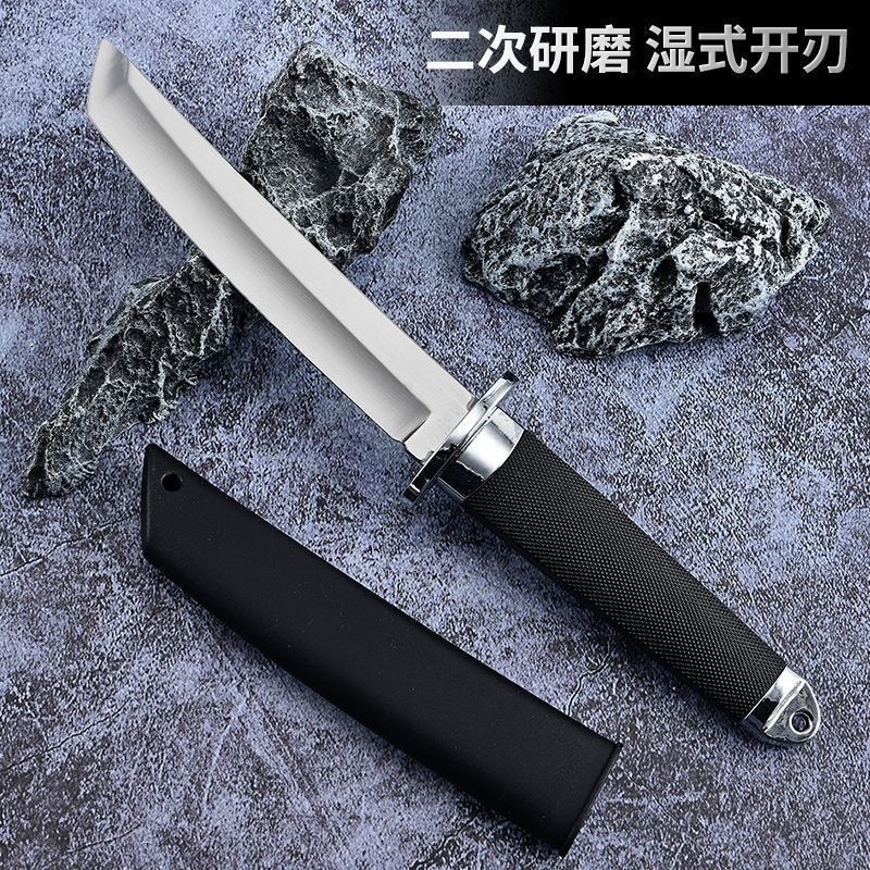 Camping Outdoor Straight Knife Field Tactical Survival Knife Integrated Keel Knife Sanmei Japanese Knife Portable Camping Tactical Knife