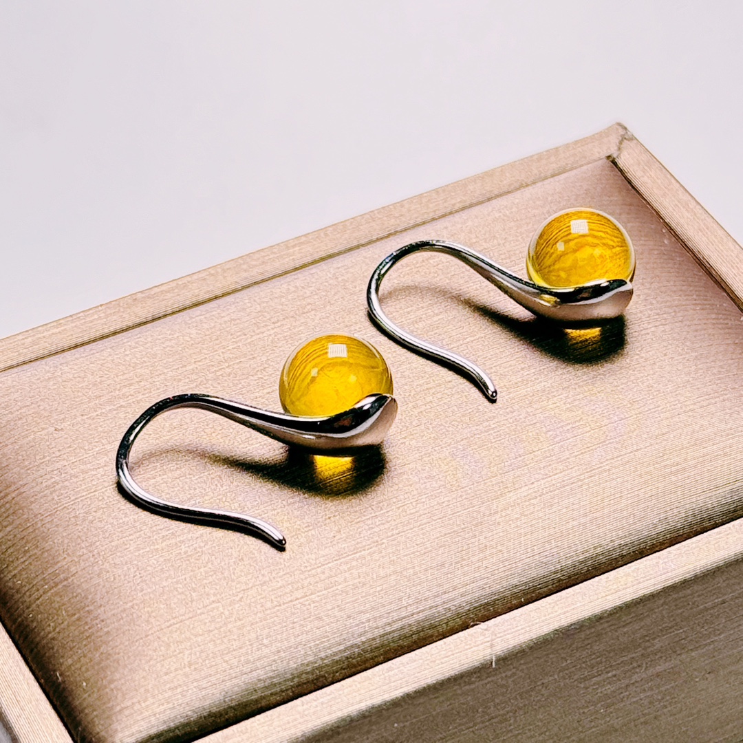 High-heeled shoes 8mm natural blue pepper Seiko inlaid S925 silver ear hook 3A water purification without any optimization support identification