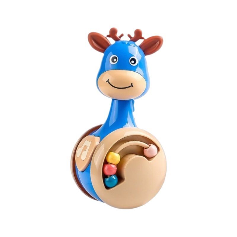 Fawn Tumbler Little Dinosaur Baby Toy Baby Educational Early Education Enlightenment Crawling 0-3 Years Old Newborn Boys and Girls