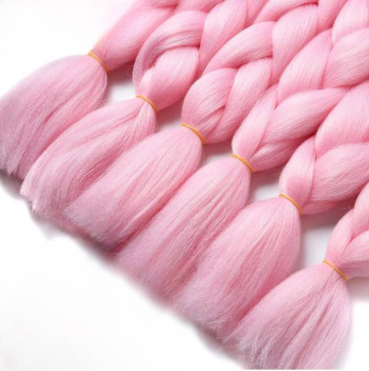 Monochrome Big Braid Products Foreign Trade Africa Europe and America Color High Temperature Silk Dirty Braid Big Braid Cross-border Hot Wig