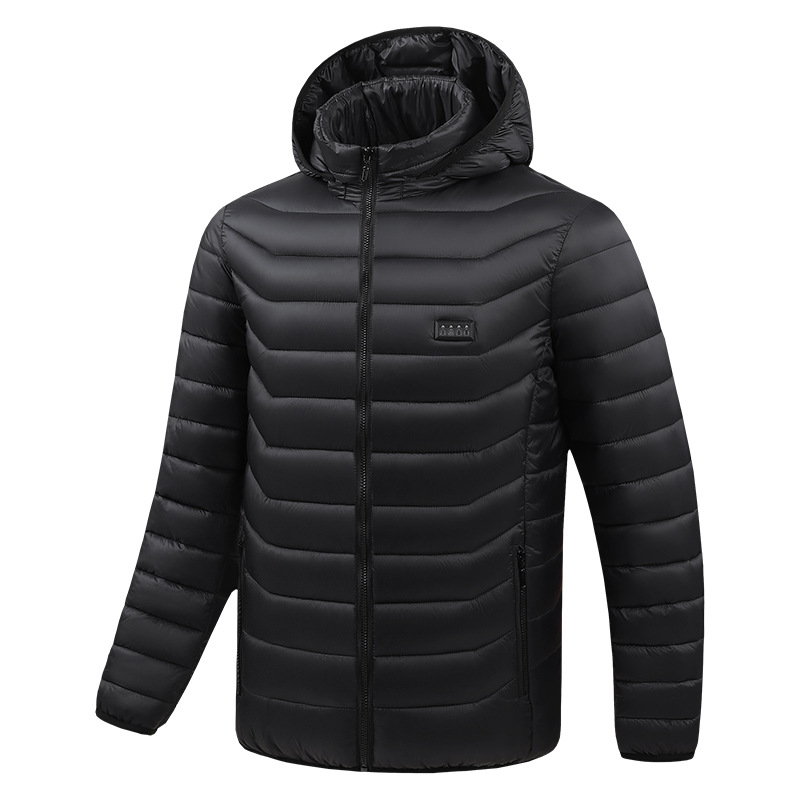 Cross-border explosions single-control nine-zone electric cotton-padded clothes USB power supply dual-control switch intelligent warm-keeping men with cotton-padded jacket men