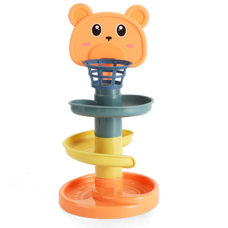 Children's folding turn music shooting track rolling ball baby 1-3 year old children's educational fun early education toys