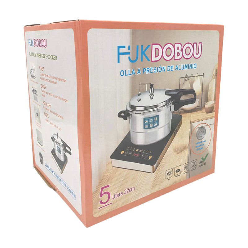 Aluminum Alloy Polished Explosion-Proof Pressure Cooker Small Gas Stove Electromagnetic Universal Pressure Cooker English Packaging Cross-Border Wholesale