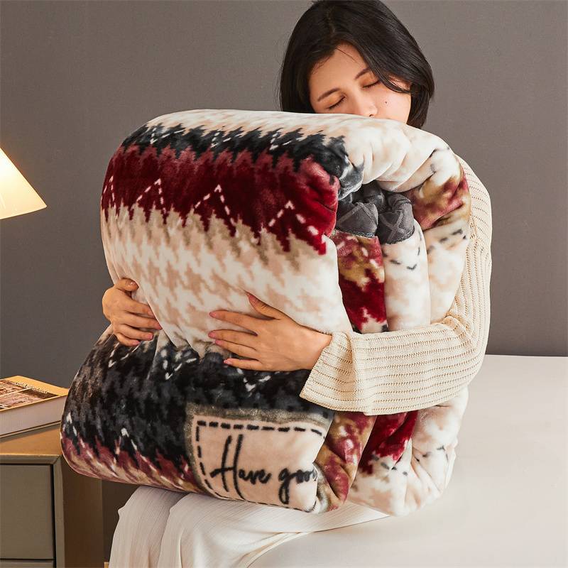 2025 New Type a Thickeneded Raschel Printed Blanket