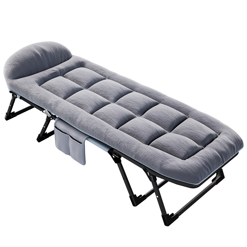 Lunch Break Folding Bed Outdoor Single Bed Simple Portable Office Nap Camp Bed Multi-Functional Recliner Companion Bed