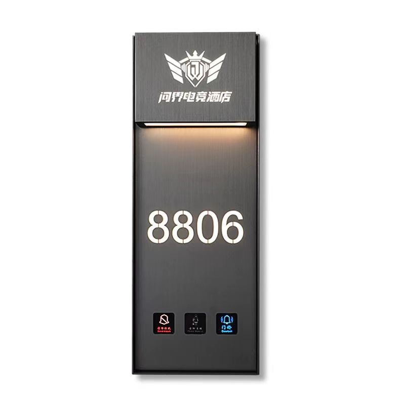 Stainless Steel Door Number Hotel Door Display Led Light Simple Hotel Door Number Ktv Room Box Door Number