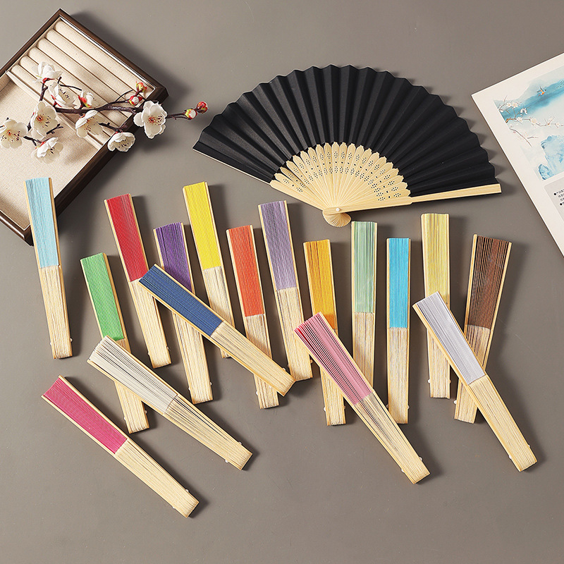 7inch Blank Folding Fans*Children's Painting and Coloring White Color Fans*Kindergarten Creative DIY Handmade Materials