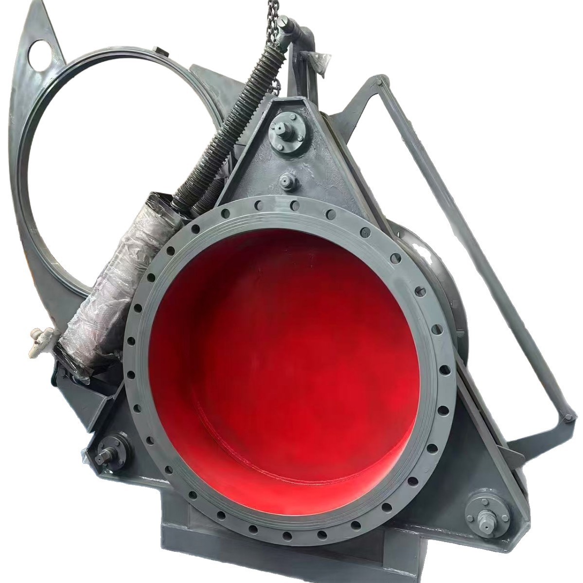 Pneumatic Blind Valve Eye Valve F643X-2.5C Pneumatic Electric Push Rod Type Gas Blind Valve