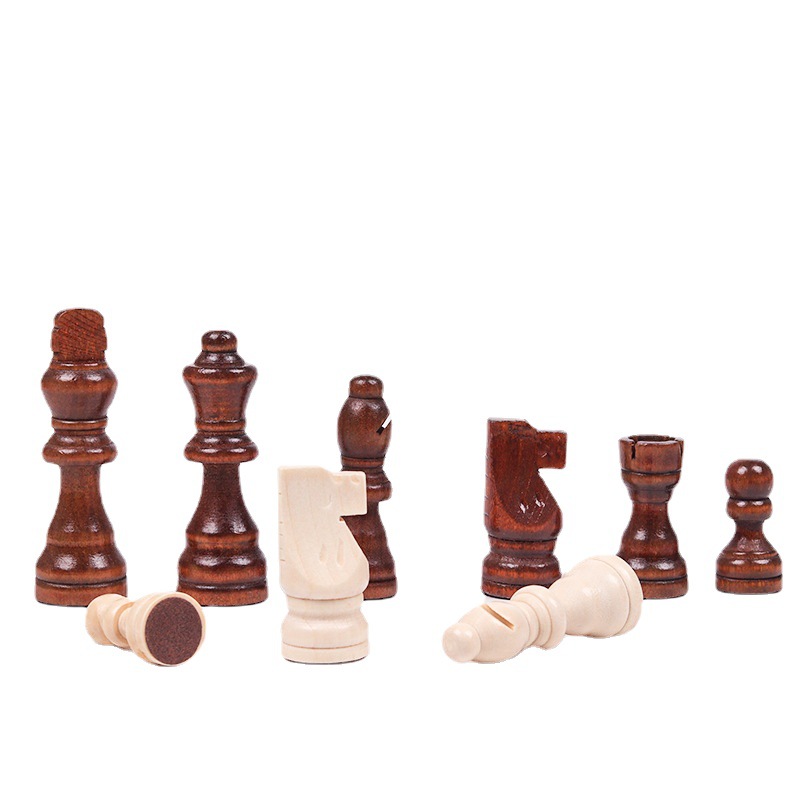 Factory direct solid wood wooden chess pieces chess pieces accessories 1 2 2.5 3 inches multi-size