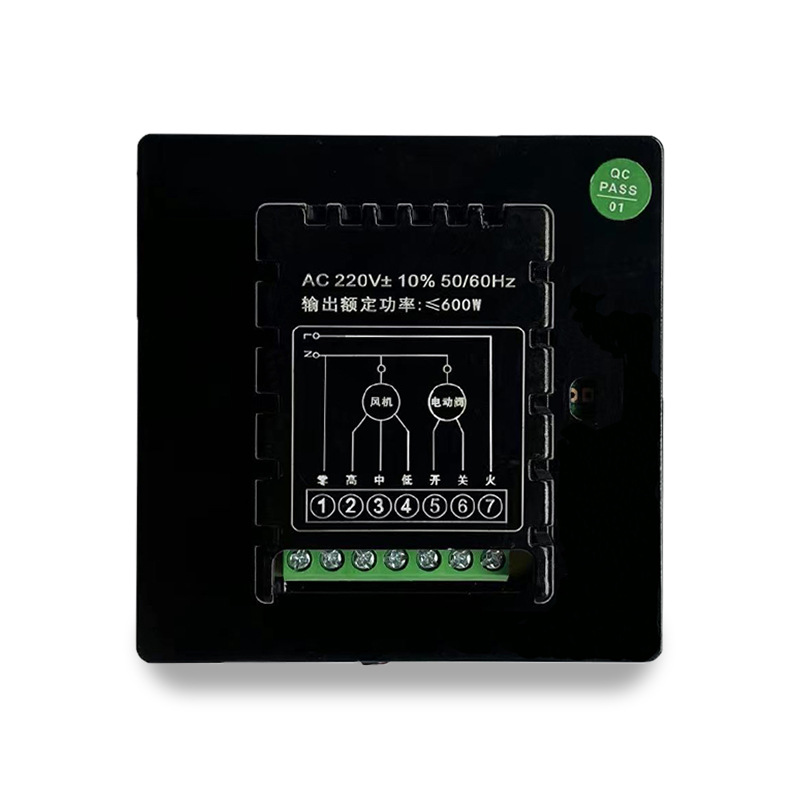 Central Air Conditioning Lcd Thermostat Panel Industrial Fan Coil Three-Speed Switch Control Adjustment Panel