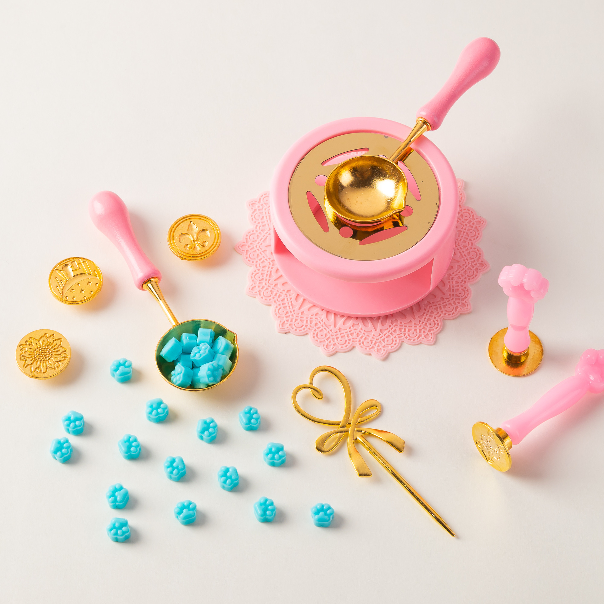 Краска для огнеупорной печи полный набор восковых зерен, ложка, ручка, подушка, смешивающая игла, флокирующий порошок, клей для замешивания