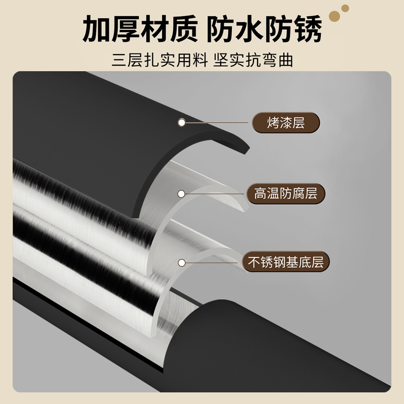 No-Drill Telescopic Rod Metal Clothes Drying Rod Clothes Hanger Curtain Rod Wardrobe Support Rod Stainless Steel Shower Curtain Rod Door Curtain Rod