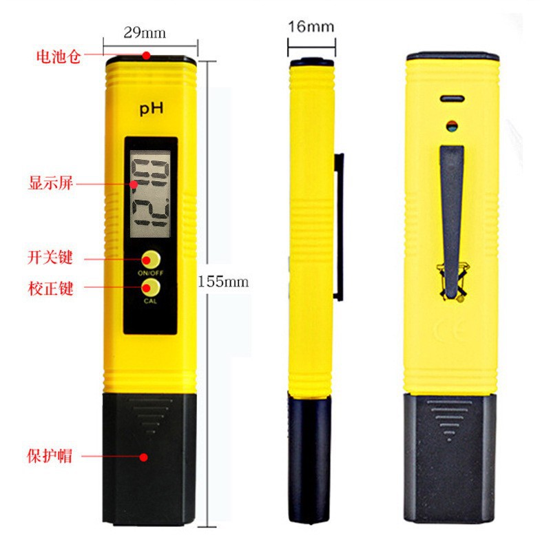 Ph Pen Export Popular Portable Digital Ph Meter Fish Tank Ph Value Detector 0.01 Precision Water Quality Ph Test Pen
